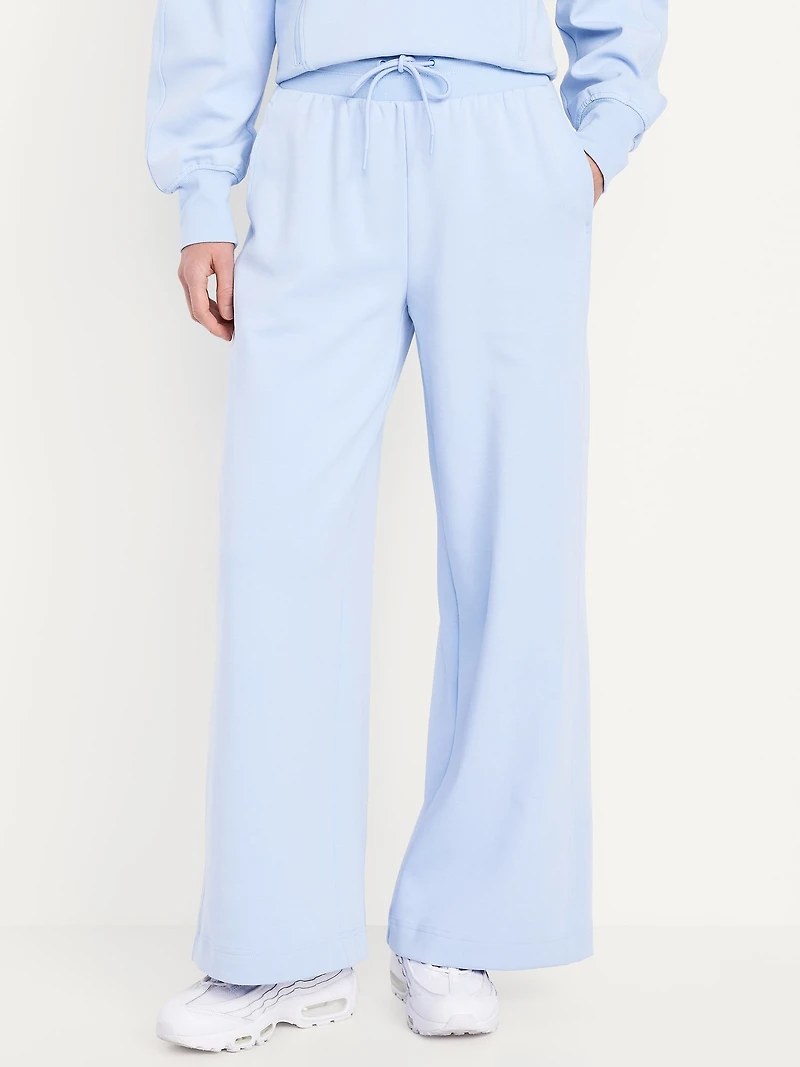 Extra High-Waisted Dynamic Fleece Wide-Leg Sweatpants