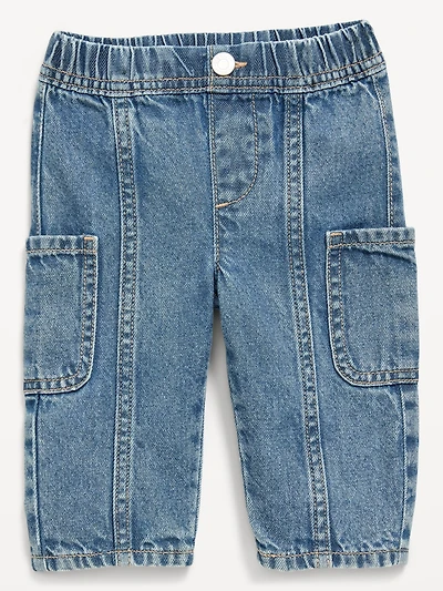 Baggy Barrel-Leg Cargo Jeans for Baby
