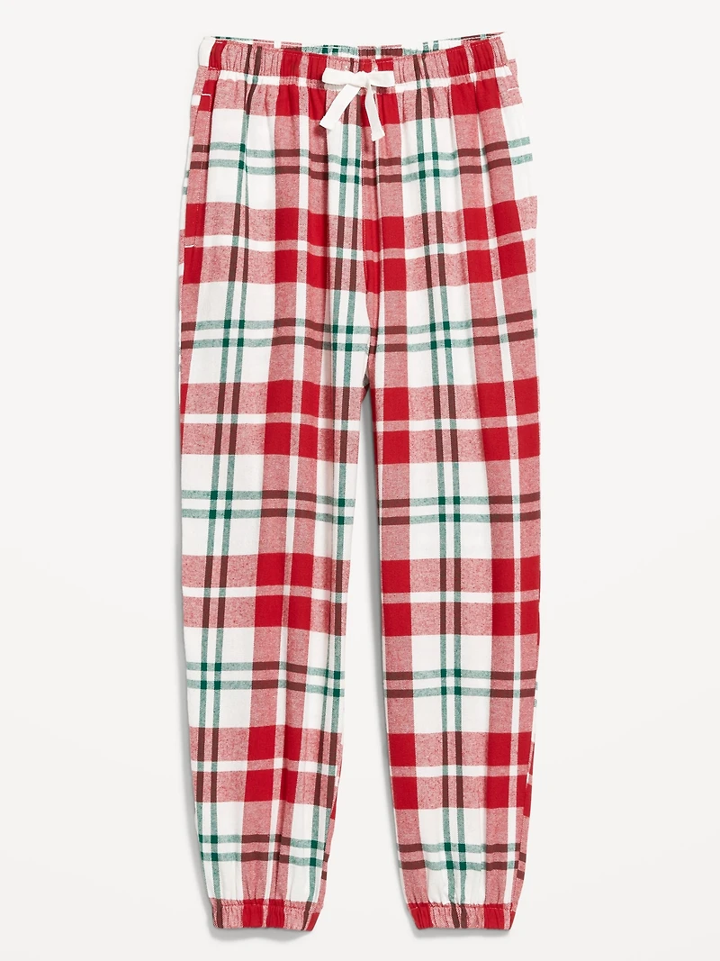 Plaid Flannel Pajama Joggers for Women