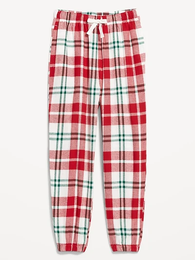 Plaid Flannel Pajama Joggers for Women