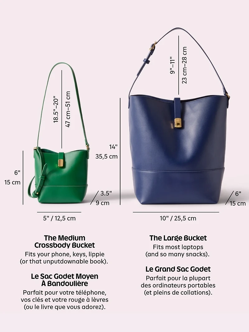 Small Preppy Bucket Crossbody Bag