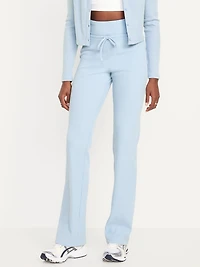 Extra High Waisted Sweater Ribbed Flare Pant