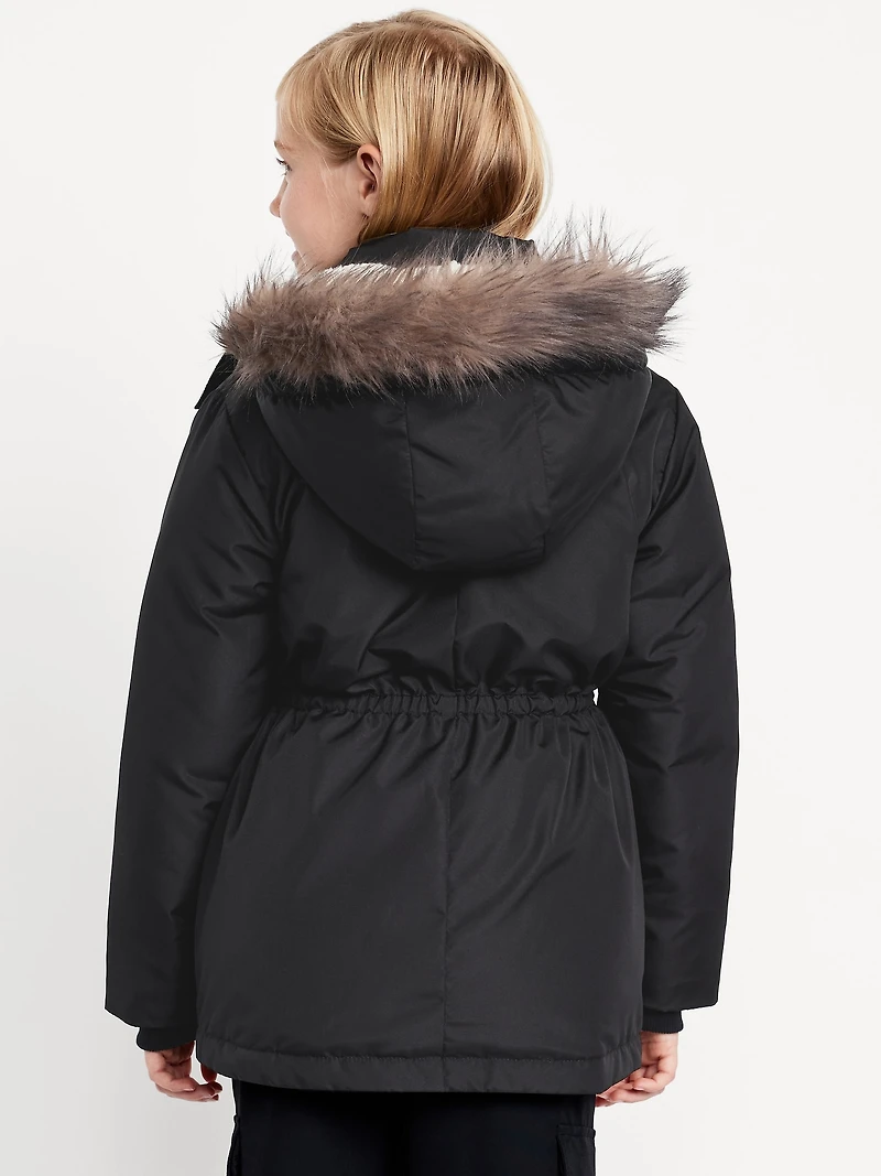 Water-Resistant Parka Jacket for Girls