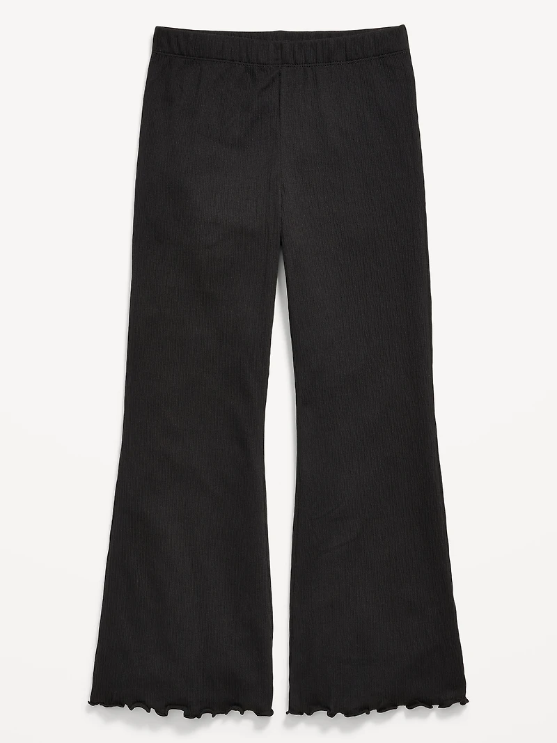 Textured Knit Flare Leggings for Girls