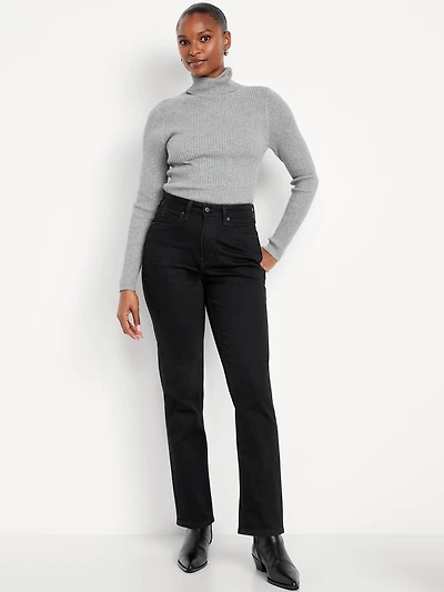 Curvy Extra High-Waisted Straight Jeans