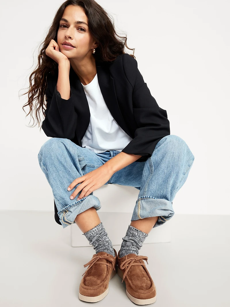 Faux-Suede Derby Boots for Women