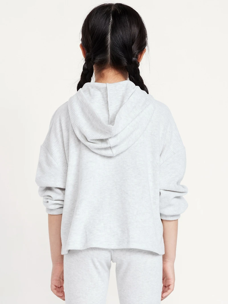 CozePlush Hoodie and Flare-Leg Pants Set for Girls