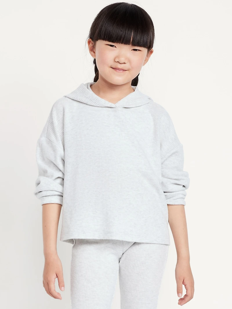 CozePlush Hoodie and Flare-Leg Pants Set for Girls