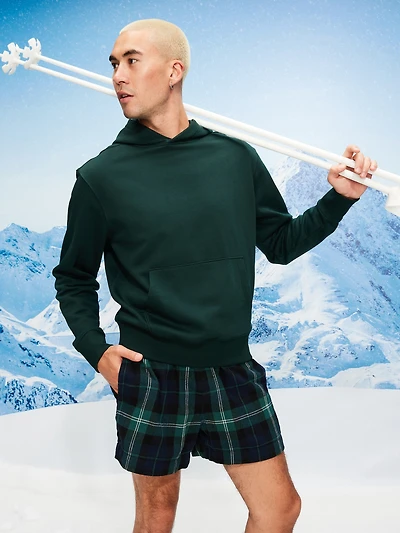 Plaid Flannel Boxer Shorts for Men -- 5-inch inseam