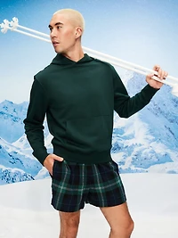 Plaid Flannel Boxer Shorts for Men -- 5-inch inseam