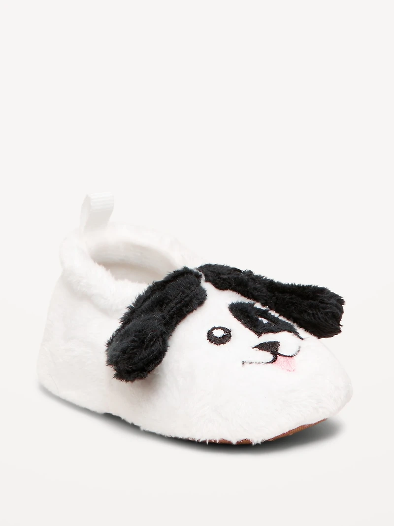 Velour Critter Slippers for Baby