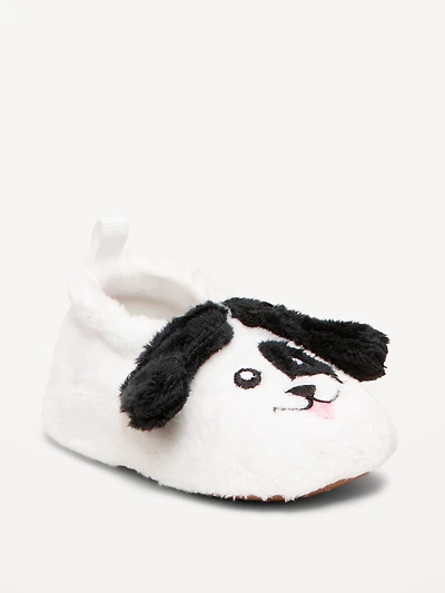 Velour Critter Slippers for Baby