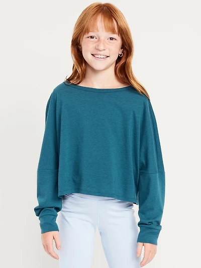 Long-Sleeve Cropped Top for Girls