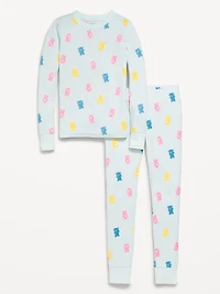 Printed Snug-Fit Graphic Pajama Set for Girls