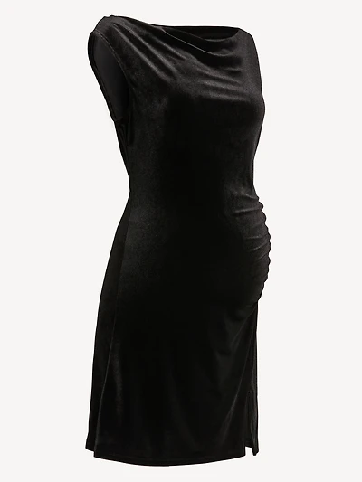 Robe courte à épaules asymétriques de maternité