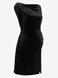 Robe courte à épaules asymétriques de maternité