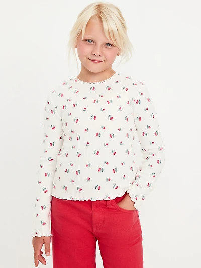 CozePlush Printed Long-Sleeve T-Shirt for Girls