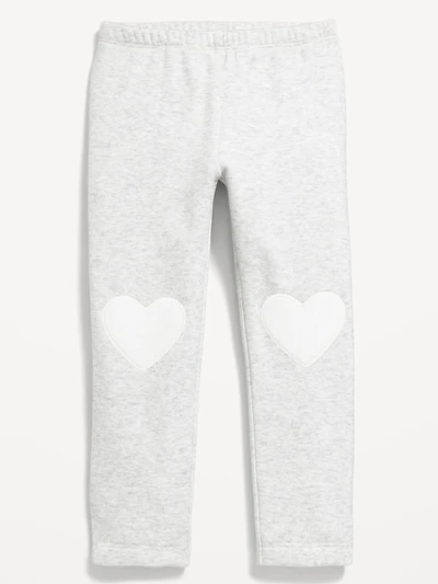 Heart-Patch Fleece-Lined Leggings for Toddler Girls