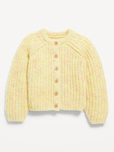 Button-Front Cardigan Sweater for Toddler Girls