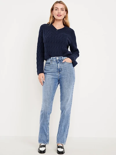 Extra High-Waisted Straight Jeans