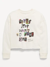 Cyndi Lauper™ Graphic Raw-Edge T-Shirt for Girls