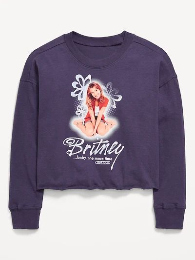 Britney Spears™ Graphic Raw-Edge T-Shirt for Girls