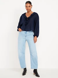 High-Waisted Wow Barrel Ankle Jeans