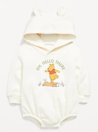 Disney© Hooded Winnie the Pooh Fleece One-Piece Romper for Baby