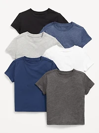 Short-Sleeve Solid T-Shirt 6-Pack for Toddler Boys