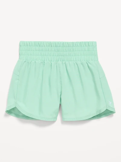 High-Waisted Dolphin-Hem Run Shorts for Girls