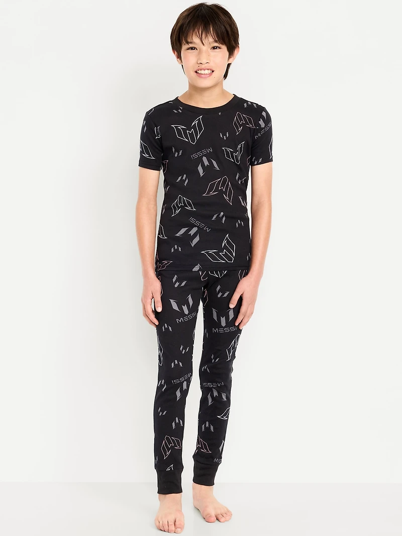 Messi™ Gender-Neutral Snug-Fit Graphic Pajama Set for Kids