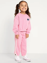 Dolphin-Hem Cropped Sweatpants for Toddler Girls