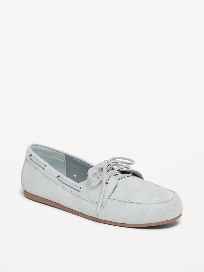 Faux-Suede Boat Shoes for Women