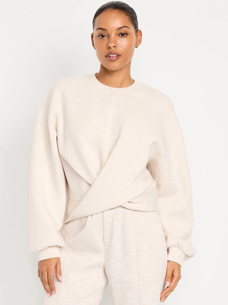 Bounce Fleece Twist-Front Top