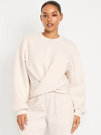 Bounce Fleece Twist-Front Top