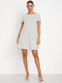 Short-Sleeve Mini Swing Dress