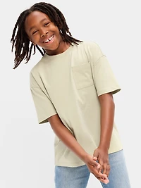 Oversized Short-Sleeve Pocket T-Shirt for Boys