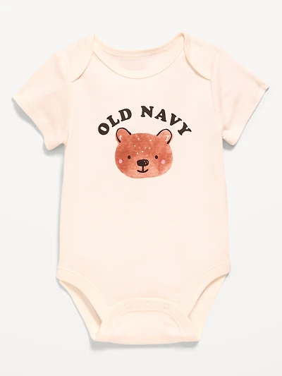 Short-Sleeve Logo-Graphic Bodysuit for Baby
