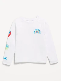 Long-Sleeve Rashguard Graphic Swim Top for Toddler Boys