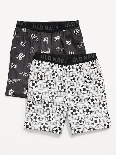 Printed Jersey Pajama Shorts 2-Pack for Boys