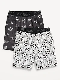 Printed Jersey Pajama Shorts 2-Pack for Boys