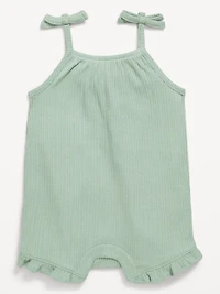 Sleeveless Tie-Strap One-Piece Romper for Baby