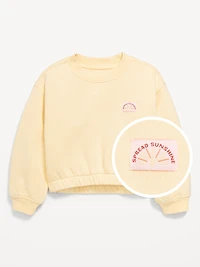Balloon-Sleeve Sweatshirt for Toddler Girls
