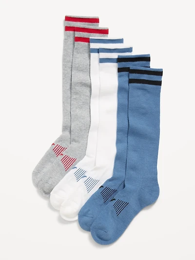 Knee High Go-Dry Soccer Socks 3-Pack for Boys