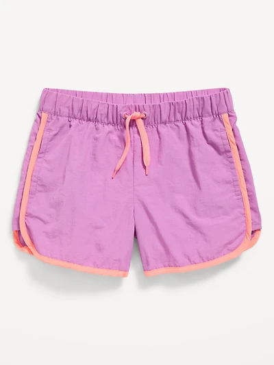 Dolphin-Hem Swim Shorts for Girls