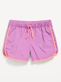 Dolphin-Hem Swim Shorts for Girls