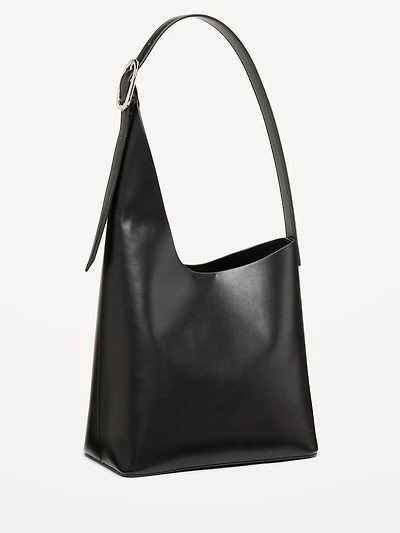 Asymmetrical Structured Tote Bag