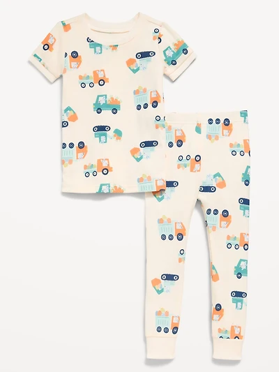 Printed Unisex Snug-Fit Pajama Set for Toddler & Baby