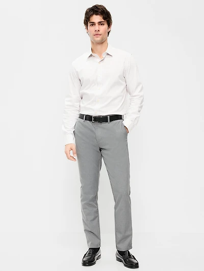 Slim-Fit Twill Dress Pants