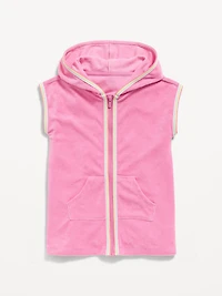 Hooded Terry Swim Cover-Up for Toddler Girls